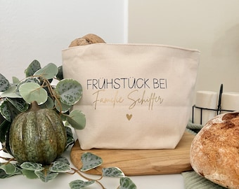 Brotkorb personalisiert Brötchentasche personalisiert Familie Geschenkidee Frühstück Ostergeschenk Mitbringsel Aufbewahrung Gebäck