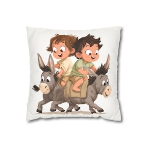 Funda de almohada infantil con diseño de animales de dibujos animados, ideal para habitación infantil, regalo divertido, decoración de dormitorio infantil.