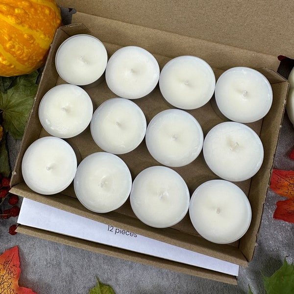 Natural Soy Unscented Tealight, Small candles for you, Perfect Gift for Guests, Autumn and Winter Home Decor, Eco-Friendly Wax