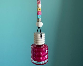 Personalized Crystal Car Air Freshener: Custom Scent & Name Beads