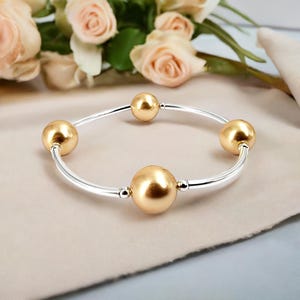 Gold Kristallperlen Armbänder - Dankbar sein