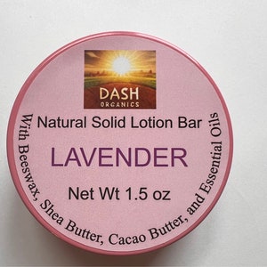 2 Pack Solid Lotion Bar made with Shea Butter, Cacao Butter, Beeswax & Essential Oils (1oz).