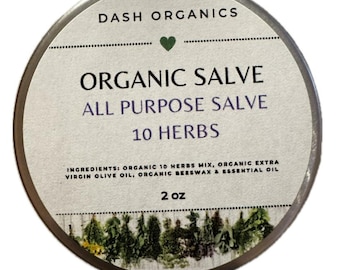 Ungüento de hierbas orgánico / Aceite esencial de lavanda, 2 oz