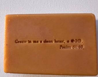 2 Natural Handmade Soap with Bible Verse 5oz - Lavender Scented