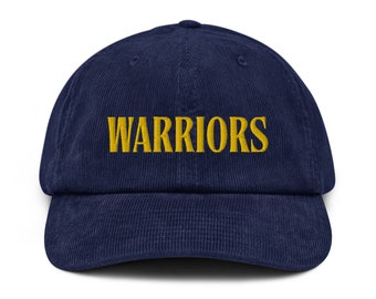 Golden State Basketball Corduroy Embroidered Hat | Warriors, Dubs, Retro Style, Vintage Style, Minimalist