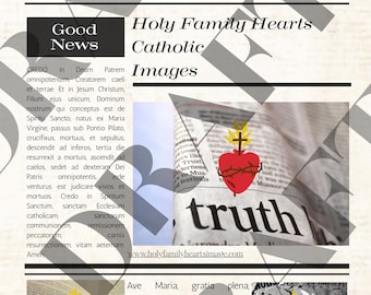 Arte católico de la Sagrada Familia - Sagrados Corazones PNG (Canva Edit)