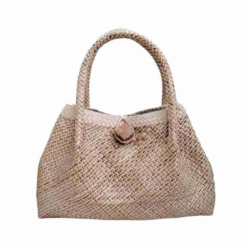 Handwoven Straw Bag | Abaca bag | Summer Beach Straw Bag | Natural Colours Boho style straw bag | Buri leaf bag |