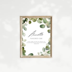 Eucalyptus personalized name meaning print, origin meaning print, Biblical Meaning, Custom name print, printable, personalized name print