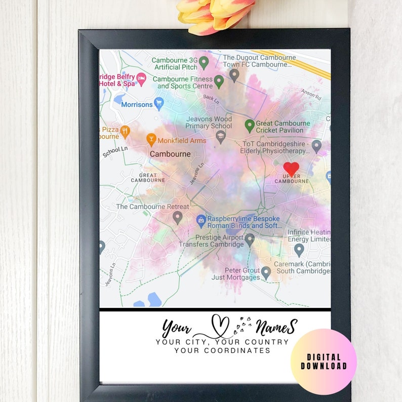 Custom Map Prints, Custom Map Printable, Map Print, City Custom Map ...
