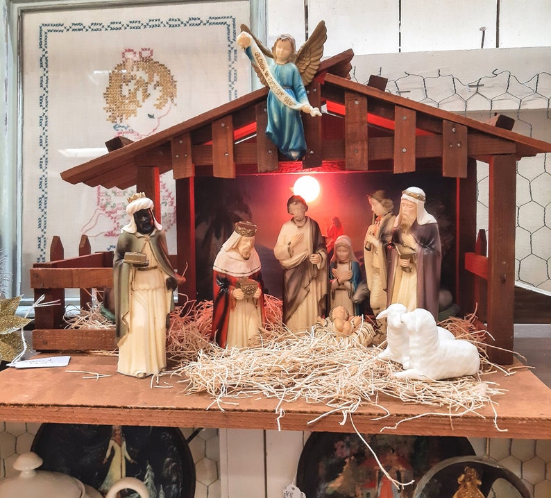 VINTAGE Early 1960's Nativity Set 12 Figures Plus Complete - Etsy