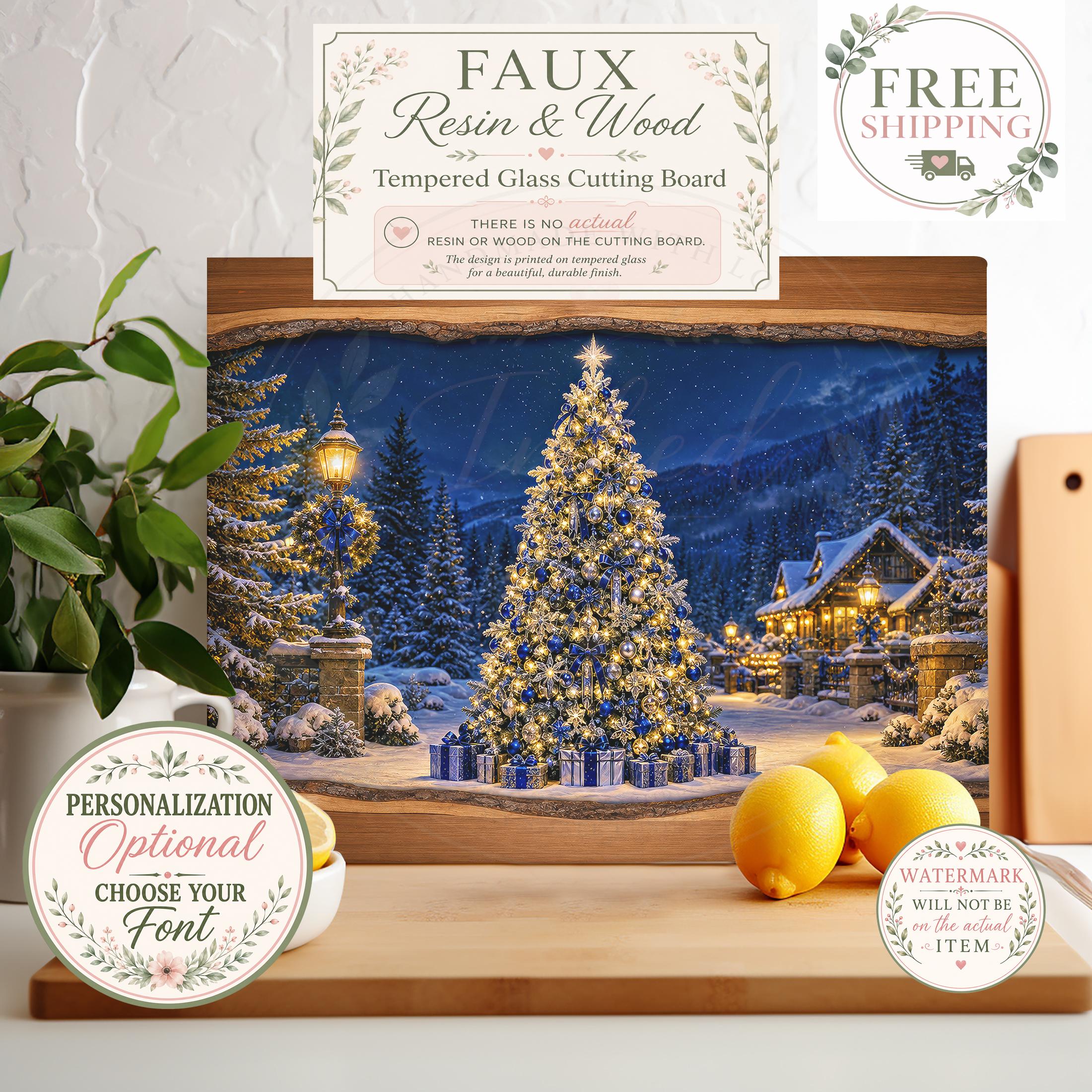 Christmas Epoxy Cutting Board - Etsy