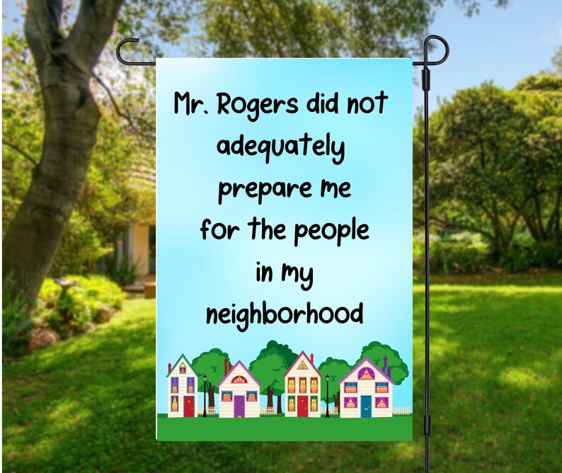 Mr Rogers Garden/yard Flag Etsy