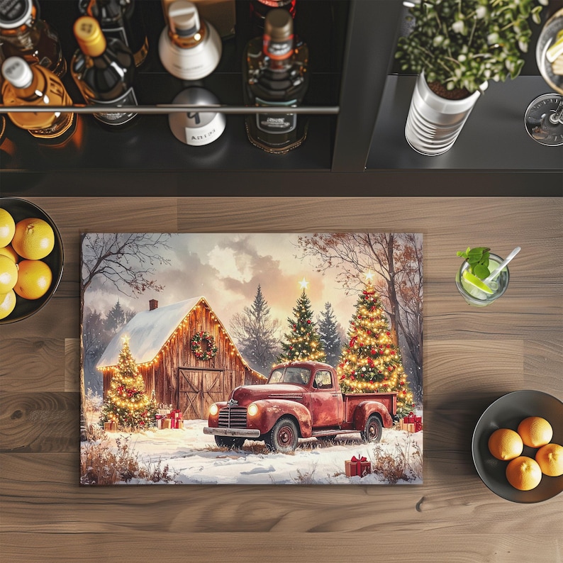 InkedInThyme Tempered Glass Cutting Board