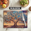 Tree Of Life Tempered Glass Cutting Board, Charcuterie Board, Wedding Engagement Gift, Housewarming New Home Gift, Anniversary Gift