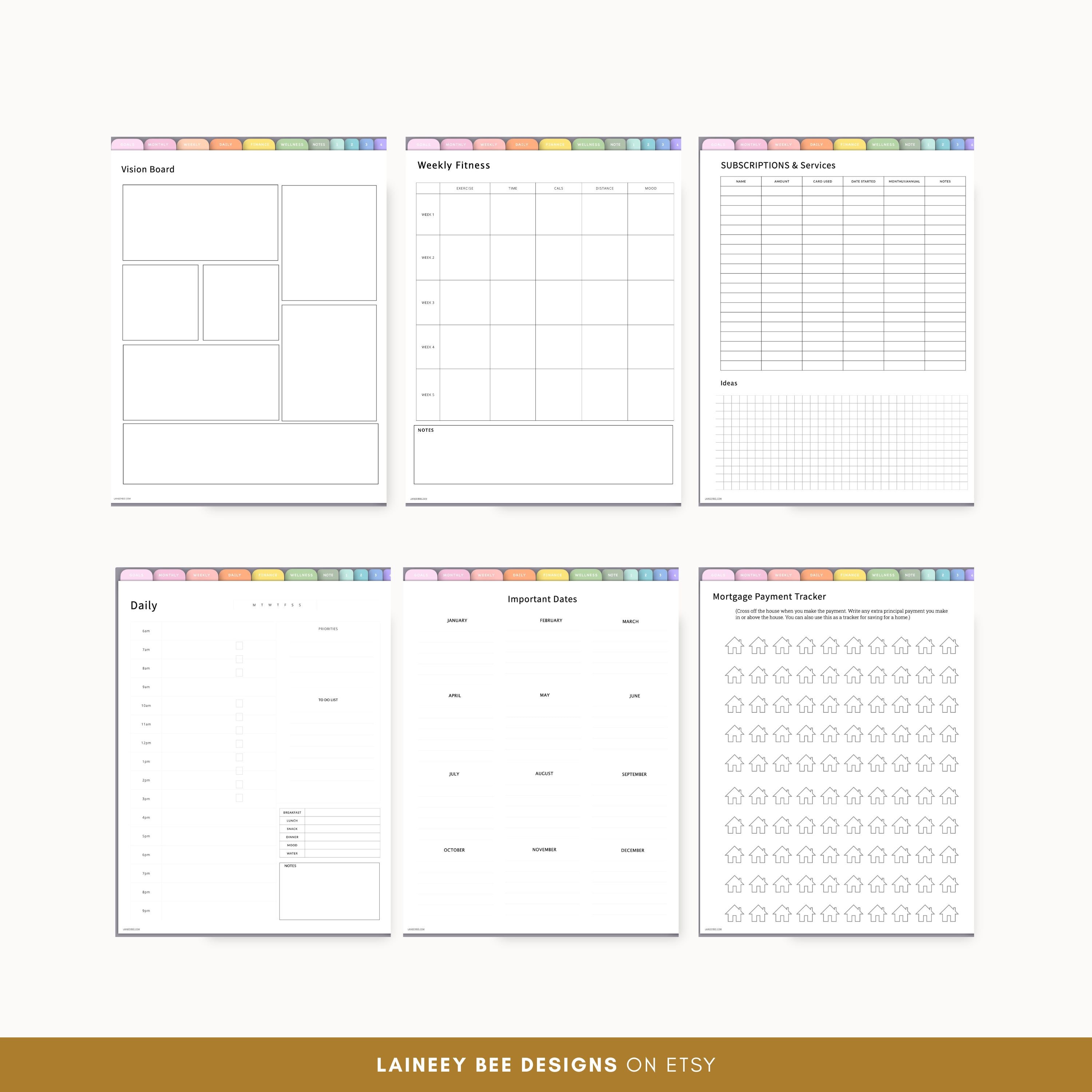 Digital Daily Planner Goodnotes Planner, Notability Planner, iPad