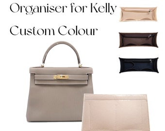 Bag Organiser Insert for Kelly 32 35, Felt Purse Organiser for Kelly, Handbag Organiser for Kelly, Purse Liner For Kelly Handbag