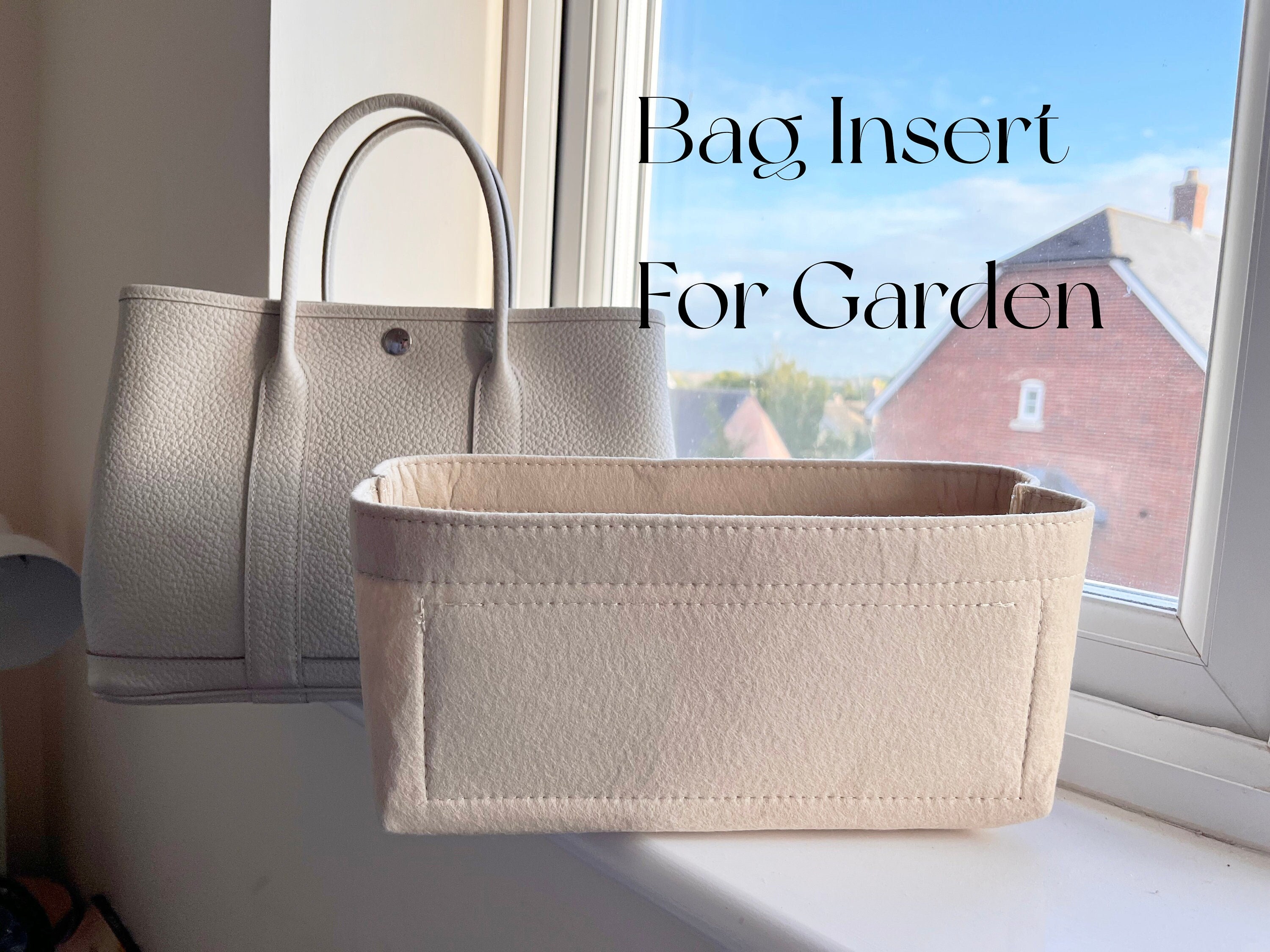 Hermès Vintage Garden Party Leather-trim Canvas Tote in Natural