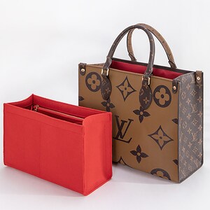 For [Onthego MM] Liner Insert Organizer On The Go OTG (Curved Sides) M45321  Monogram and Monogram Reverse coated canvas