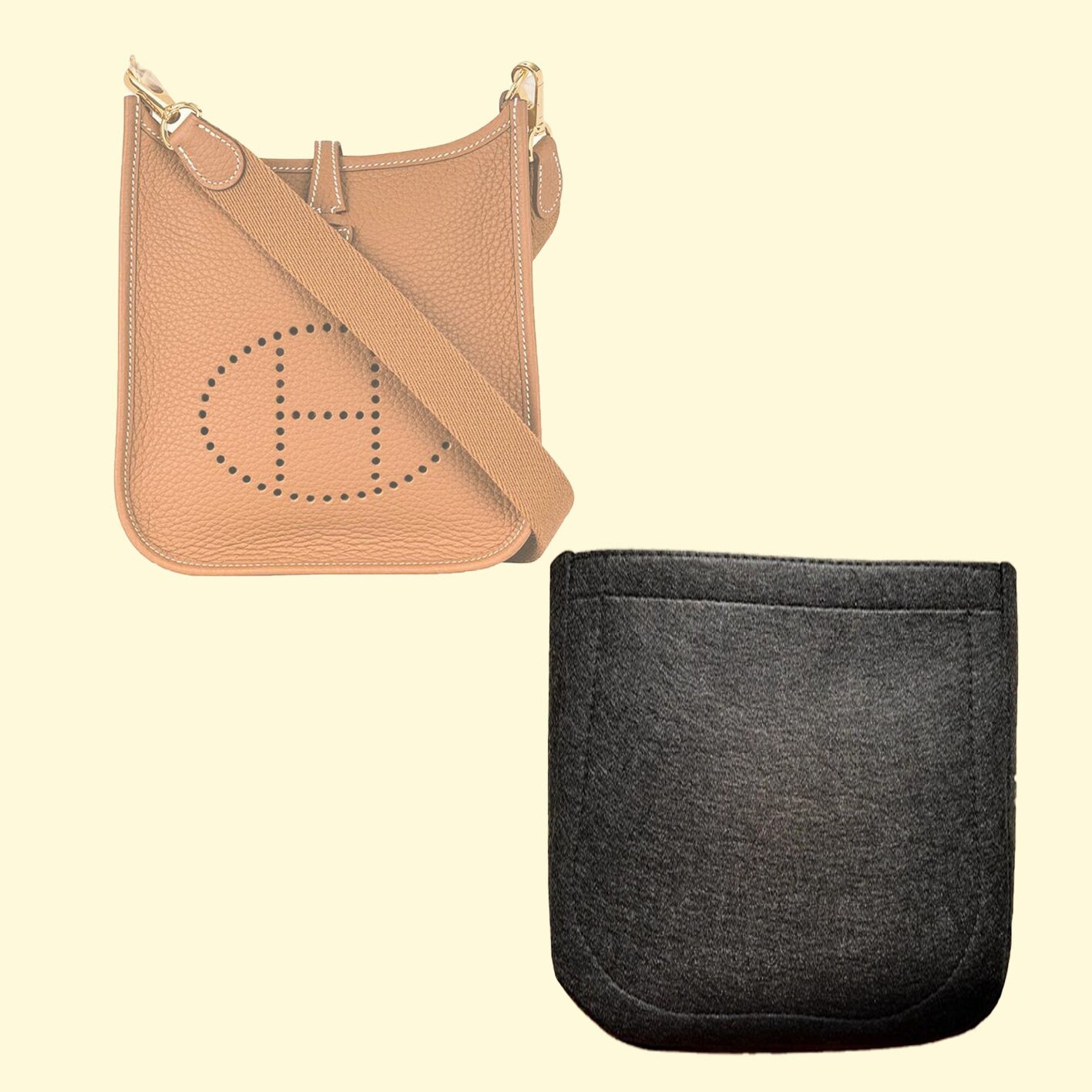 Handbag Purse Organizer Insert | Patented, Sturdy and Flexible Design | Dahlia Lavender