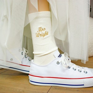 High Quality Bride Socks Custom Emboridered Bridesmaid Socks Bride to Be Socks Bridal Party Socks Personalized Socks Wedding Socks Christmas