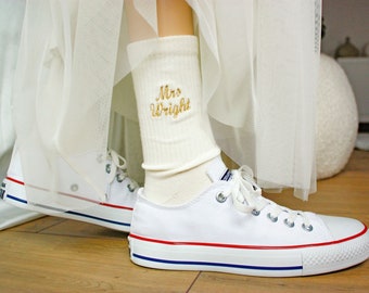High Quality Bride Socks Custom Emboridered Bridesmaid Socks Bride to Be Socks Bridal Party Socks Personalized Socks Wedding Socks Christmas