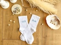 Custom Bride Socks Blue Embroidery Wedding Socks Something Blue for Bride Embroidered Wifey Socks Custom Bridal Socks Christmas Gift Socks