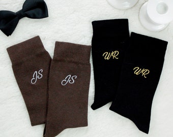 Personalized Groomsmen Socks, Custom Embroidery Wedding Socks, Groomsmen Gifts, Embroidered Socks for Men, Father of the Bride Socks