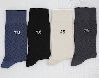 Bestickte Groomsmen-Socken, Premium-Bambussocken, personalisierte Hochzeitssocken, Herrenhochzeitssocken, Trauzeugen-Socken, Herrensocken