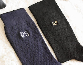 Calcetines de bambú bordados a medida para padrinos de boda, regalo de boda personalizado