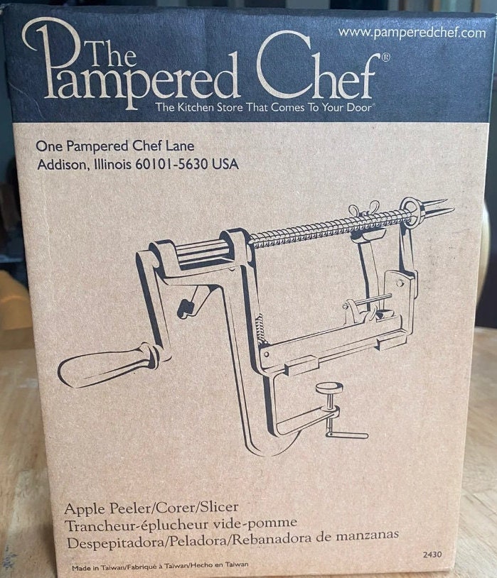 Pampered chef Apple Peeler Corer and Slicer. Get yours at pampered