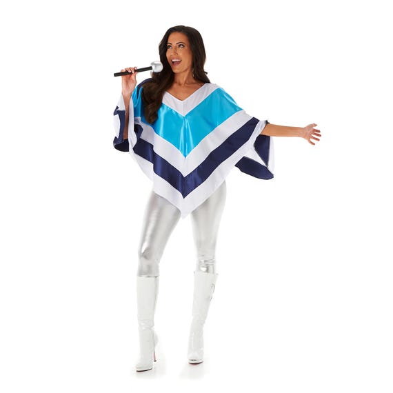 Buy Ladies Disco Poncho ABBA 1970s Singer Womens Decades Fancy Dress Costume  Cape Online in India - Etsy