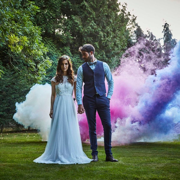 Wedding Smoke Bombs Gender Reveal