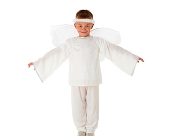 Boys Shining Angel Costume Nativity Christmas Kids Fancy Dress Child Outfit Xmas