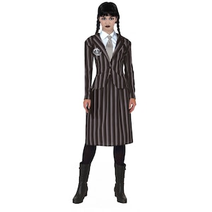 Wednesday Addams Cosplay Gomez Addams Costume Uniform Halloween Outfit Men  Coat/Shirt/vest/Pant/ tie full set Party Uniform