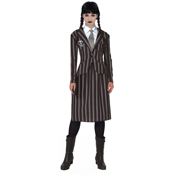 Gothic Girl Adult Wednesday Addams Costume – Costume Zoo