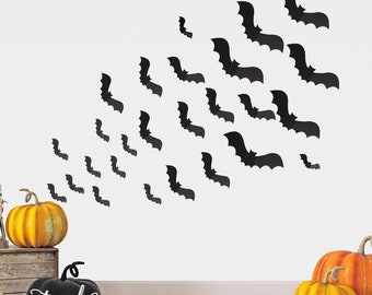Pipistrelli volanti di Halloween – Pipistrelli spaventosi con occhi luminosi – Accessori di scena per feste per interni ed esterni, decorazione per pareti, soffitti, scale, porte, cortile, tsuchiya