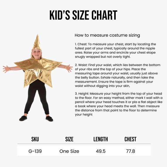 Kids Gold Star Costume 3-6 Years Nativity Christmas Fancy Dress Boys Girl Outfit(3-8 Years)
