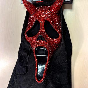 GhostFace Scream Devil Bling Crystal Mask Halloween Fancy Dress Costume Mask Party Supplies