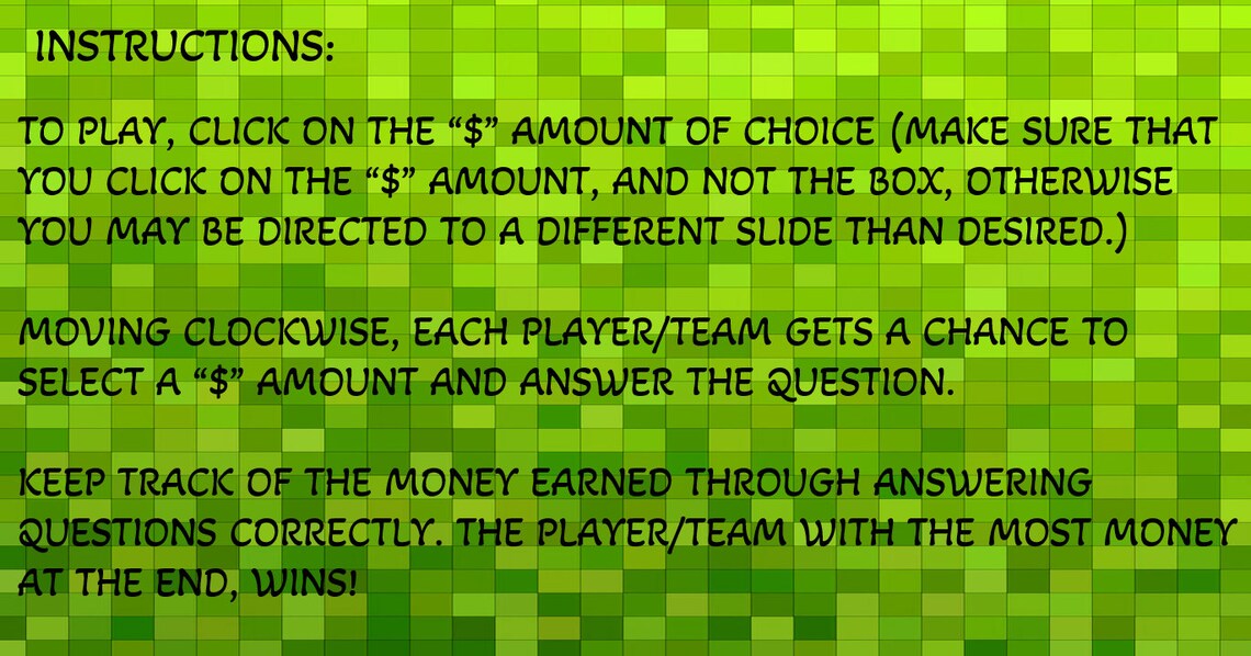 The Wonderful Wizard of Oz Jeopardy Review Game - Etsy