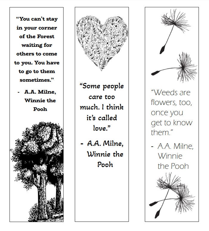 Winnie the Pooh Bookmarks - Etsy