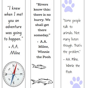 Winnie the Pooh Bookmarks - Etsy