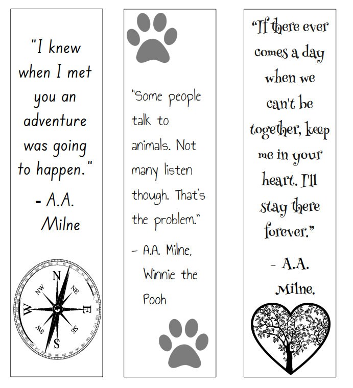 Winnie the Pooh Bookmarks - Etsy