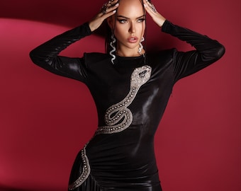 Sequin Snakeskin Dress Pretty Little Thing Croc Print Dress 2025