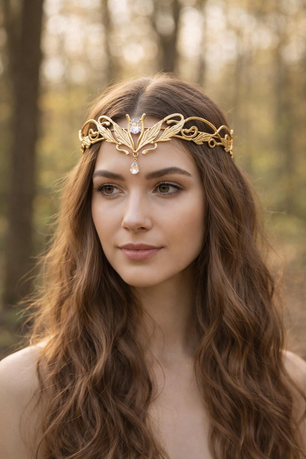 Baroque Leaf Crown Headband Tiara Wedding Prom Festival Hair Accessory Amazon.com: WOVOWOVO Gold Leaf Crowns for Women Girls Bride  main image 4