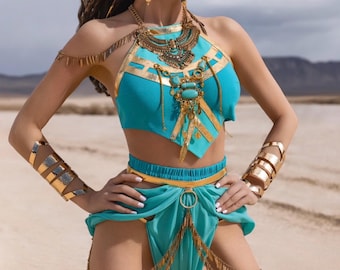 Goddess Headless rave festival concert music gypsy queen burning man costume new Egyptian Headdress Inspiration, Burning Man, Miami Costume  main image 4