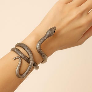 Gold Snake Arm Cuff Bracelet – Adjustable Serpent Jewelry for Festival, Boho & Burning Man Looks