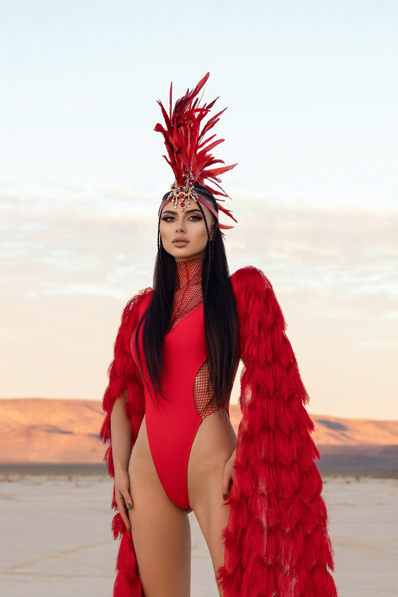 Men’s Festival Outfit – Feather Burning Man Costume Pride Harness Rave Men's Party Wear