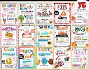 EDITABLE PTA Fundraiser Flyer| School Fundraiser Flyer | PTA Events Flyer | Fall festival | Book Sale |   Editable Back to school flyer