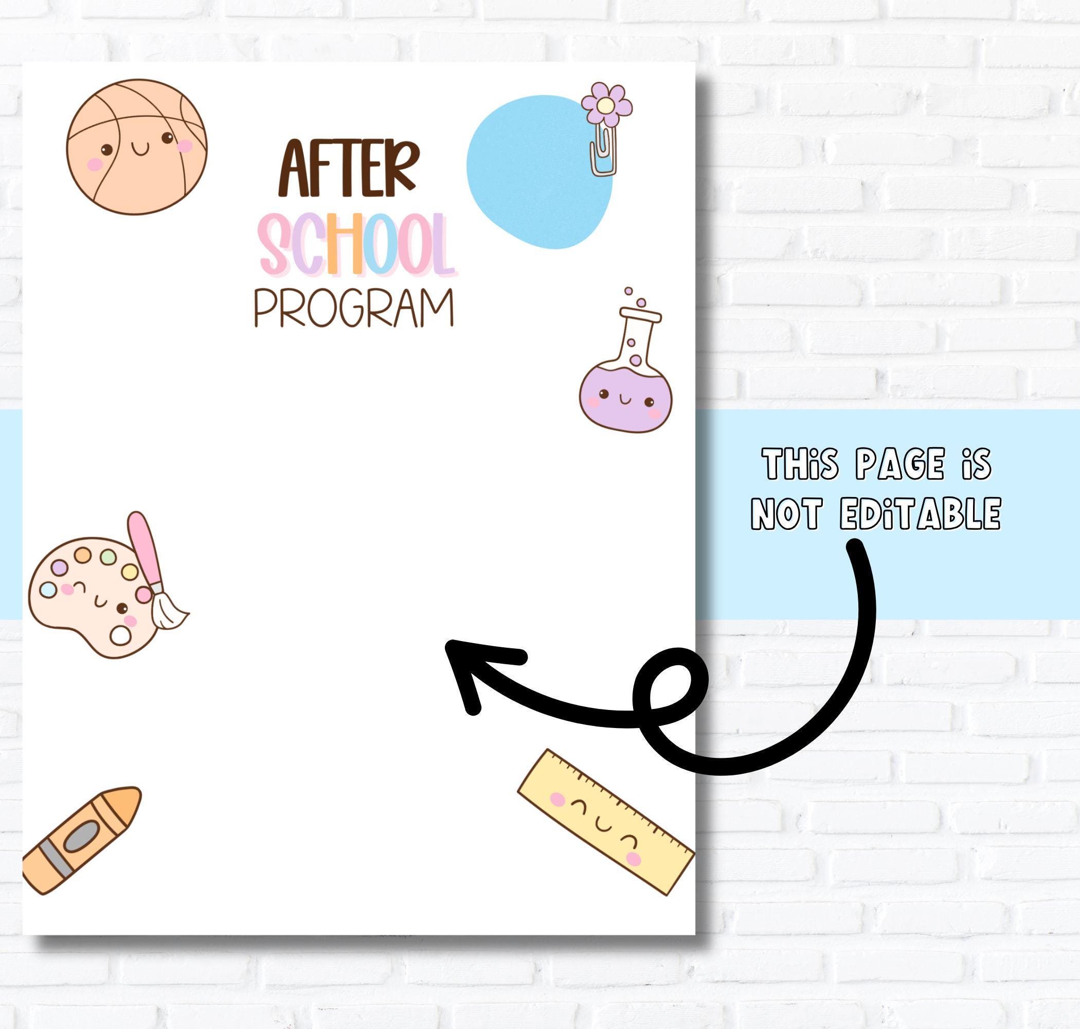 Editable After School Program Flyer | After School Template | Student ...