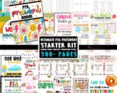 Cool Editable Ultimate PTA PTO President Starter Binder Kit | School PTO Organization Templates | Elementary School Editable Flyer Templates